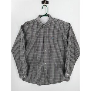 Cinch Western Men's Long Sleeve Plaid Checked Button Down Shirt, Size XL